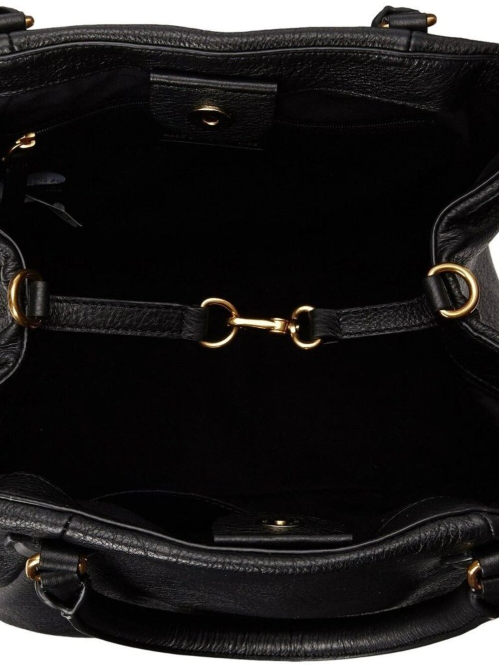 Authentic MARC by Marc Jacobs Classic Q-Franc Black Pebble Leather Shoulder Bag - Picture 3 of 11